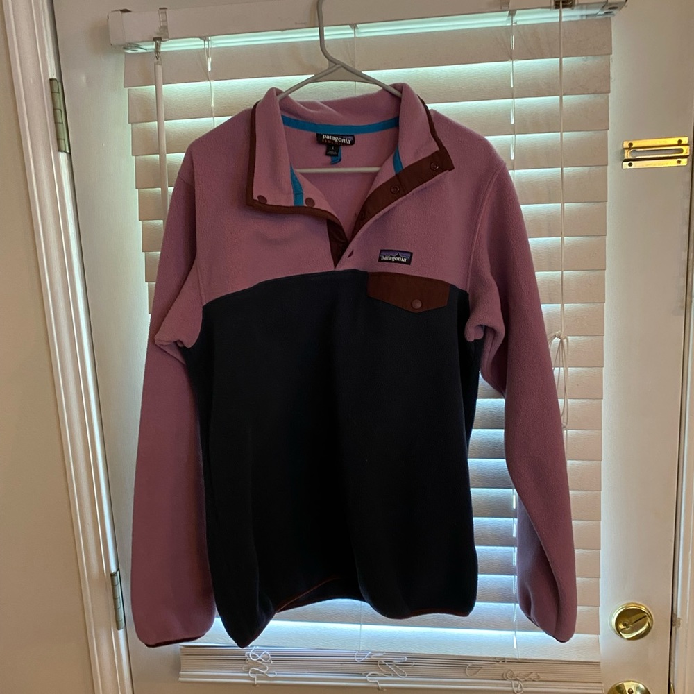 pink and navy patagonia